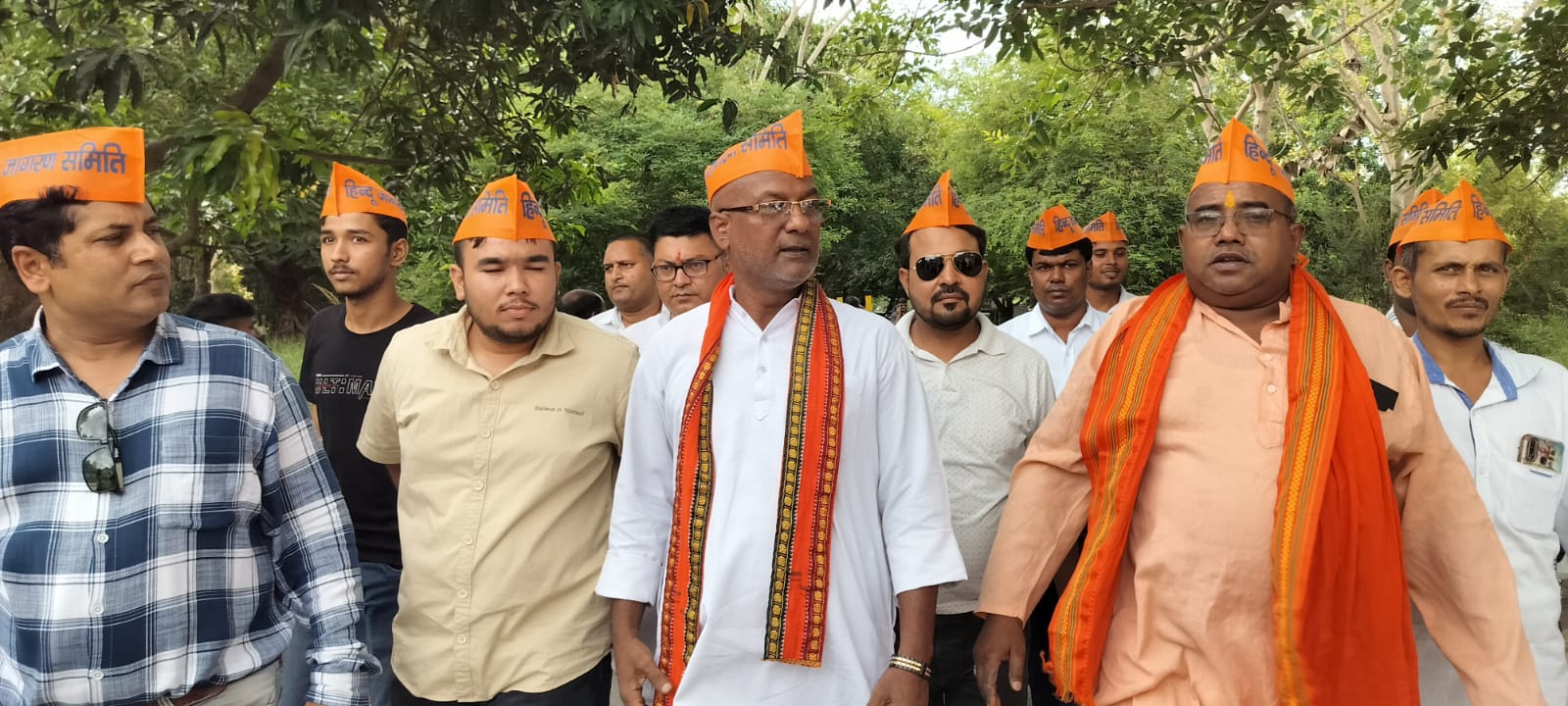 नये पुल की मांग को लेकर हिंदू जागरण मैदान में